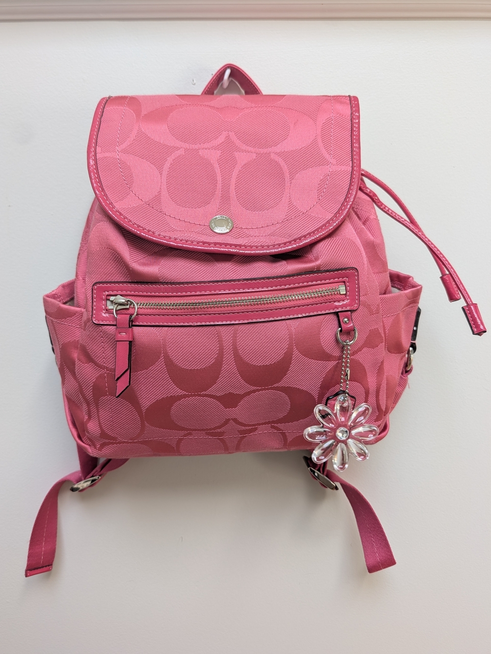 Coach Daisy Signature Canvas Backpack Pink